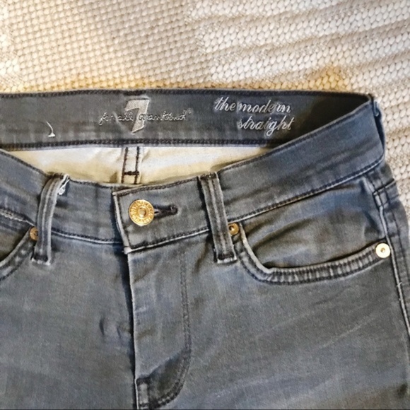 7FAM The Modern Straight Gray Jeans - Picture 6 of 7